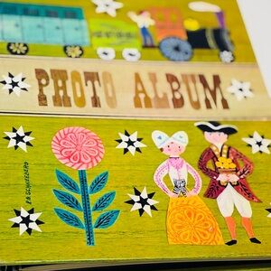 Vintage Style Hallmark Photo Album with Colorful Illustrations